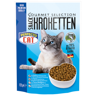 Perfecto Cat Gourmet Selection Kroketten-Snack mit 20% Atlantik Lachs 125g