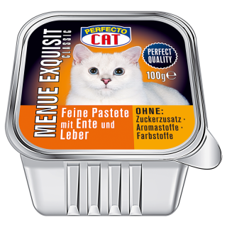 Perfecto Cat Menue Exquisit 100g - Ente & Leber