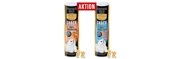 7x Perfecto Cat Snack gefriergetrocknet verschiedene Sorten