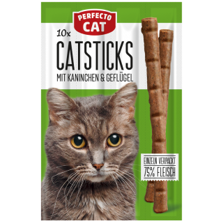 Perfecto Cat 10er Katzensticks Kaninchen & Geflügel 50g