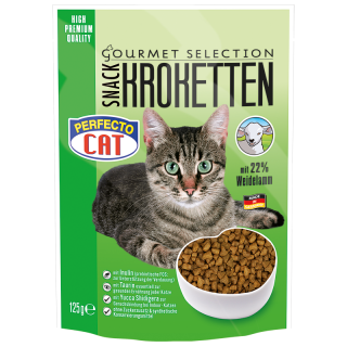 Perfecto Cat Gourmet Selection Kroketten-Snack mit 22% Weidelamm 125g