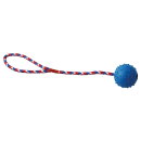 Perfecto Fun Vollgummi-Ball mit Wurfseil & Glocke, 5cm