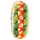 Perfecto Fun Plüsch-Hot Dog mit Squeaker, 17 cm
