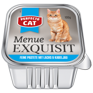 Perfecto Cat Menue Exquisit Lachs & Kabeljau 100g