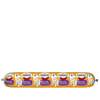 Perfecto Dog Louis liebste Hundewurstmit Geflügel, Pansen & Reis 800g